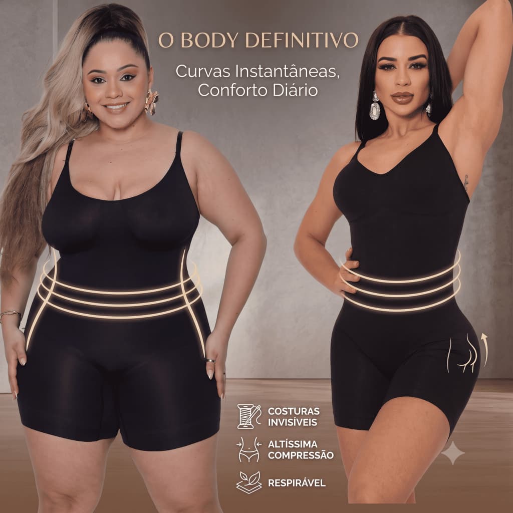Body Macaquinho Cinta Modeladora S/ Costura Com Abertura Levantamento De Quadril Com Busto Modelagem