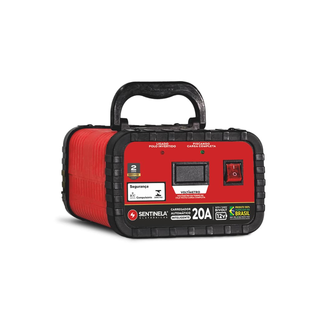 Carregador Bat Veicular 20amperes 12v Até 120ah Flutuação