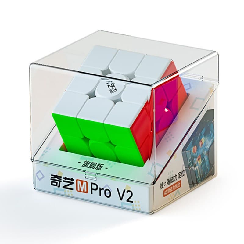 Cubo Velocidade Magnético Qiyi M PRO V2 Premium Fosco 3x3, 48 Ímãs, 11 Níveis Ajuste, Sem Adesivos para Treinos Diários