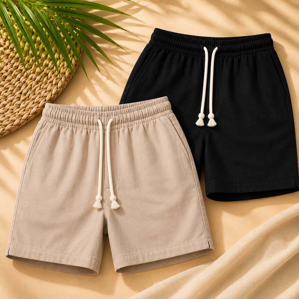 Kit 2 Bermudas Masculinas De  Linho Ideal para Verão e Dia a Dia