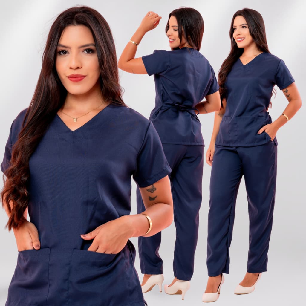 Conjunto Pijama Cirurgico Scrub Enfermagem Hospitalar Feminino Roupa Para Clinica Cirurgia Vet