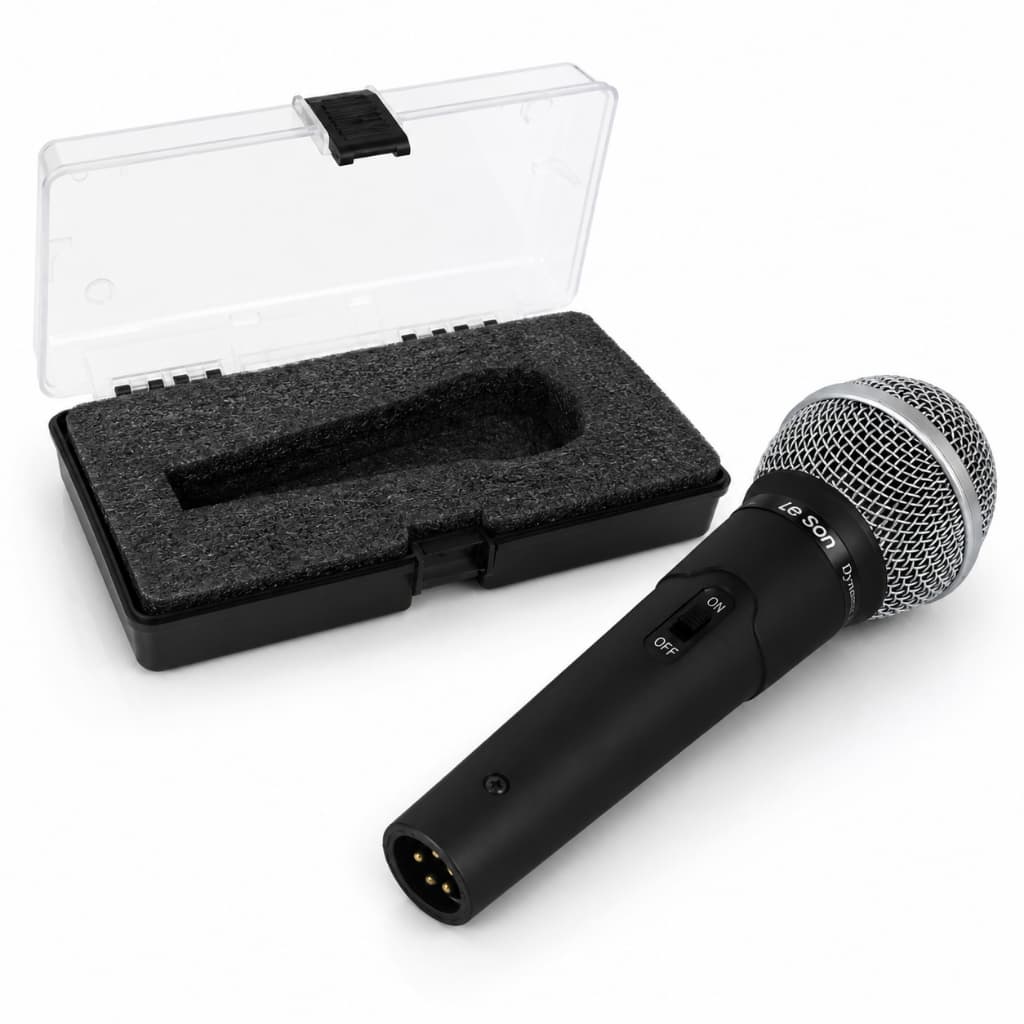 Microfone Dinâmico Cardioide unidirecional Le Son LS-50 com Case