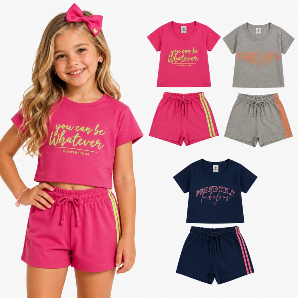 Conjunto Infantil Menina Juvenil | Roupa para Adolescente | Conjunto Infantil Feminino14 Anos