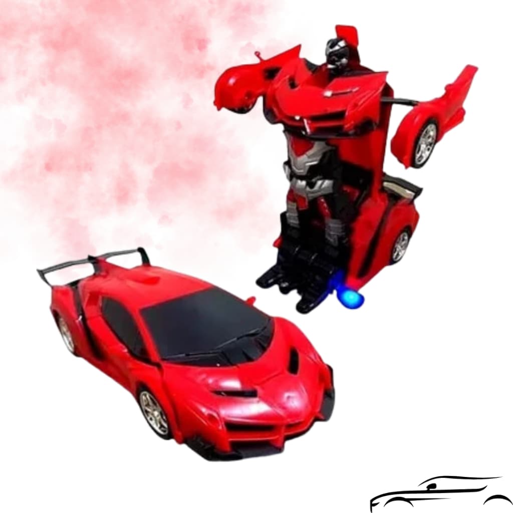 Brinquedo Carrinho Transforme Super Robô À PILHA Com Controle Remoto
