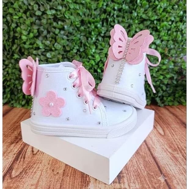 tênis personalizado jardim encantado tênis jardim das borboletas sapatinho personalizado menina infantil tênis