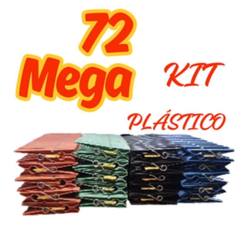 PRENDEDOR DE PLÁSTICO VARAL KIT C/ 72 UNIDADES COLOR SHOW 7,5 CM PREGADOR COLORIDO GRAMPO DE ROUPA PARA VARAL COLORIDOS