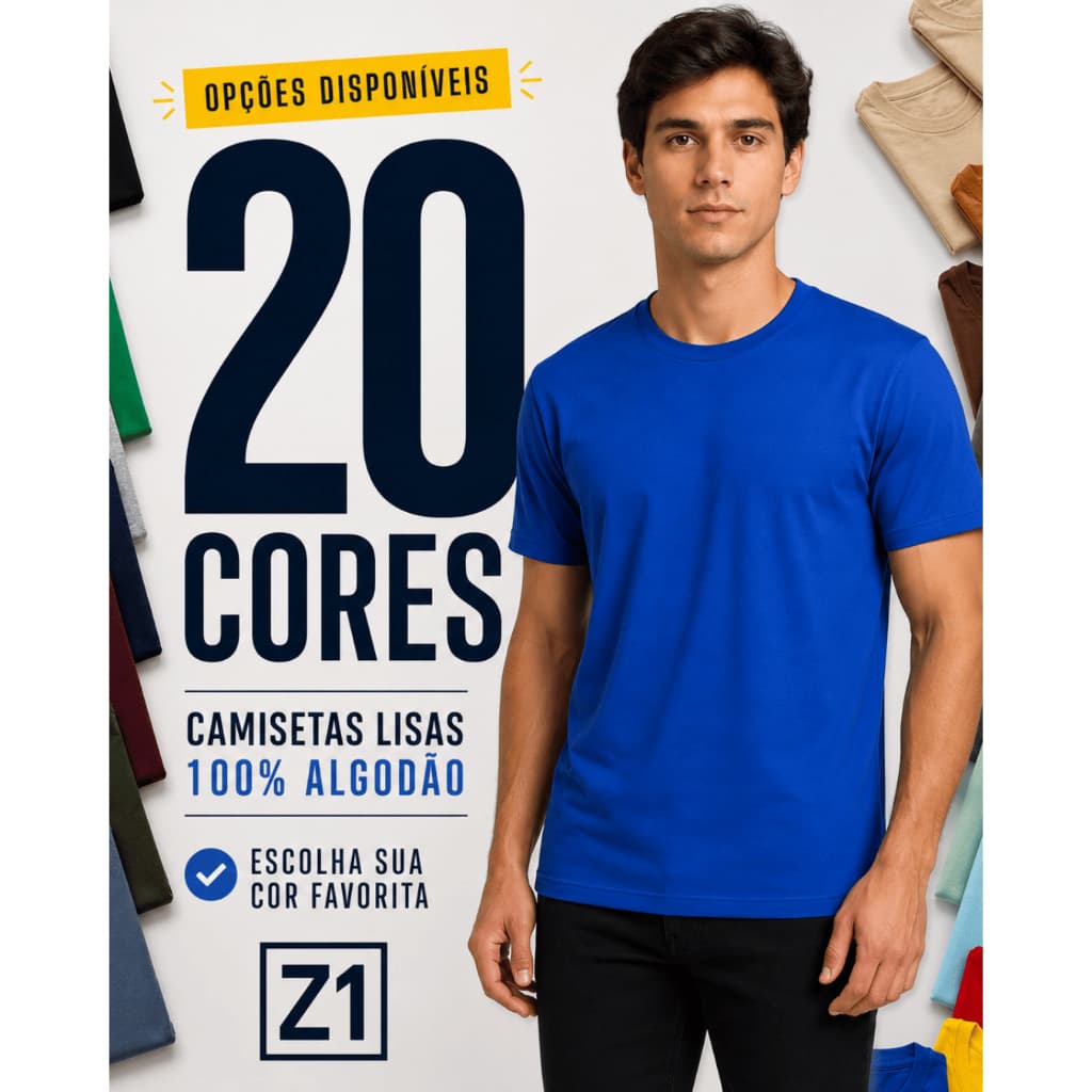 Camiseta Masculina Básica Lisa 100% Algodão Malha 30.1 Confortavel Casual T-Shirt Preço De Fabrica