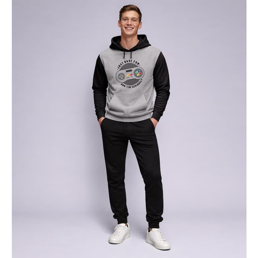 Conjunto Agasalho Adulto Moletom E Calça Just Have Fun Game