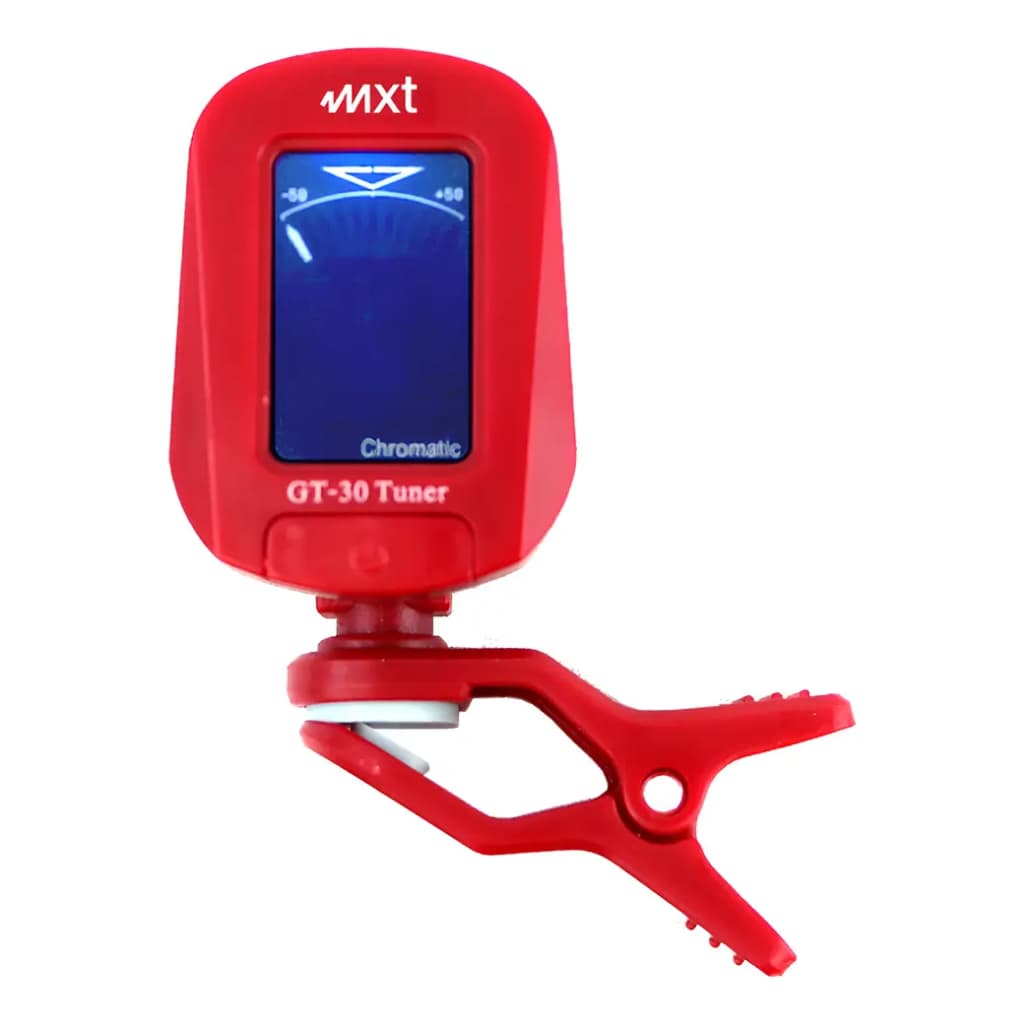Afinador Digital Cromático Clip Violão Viola Guitarra Cavaco Vermelho