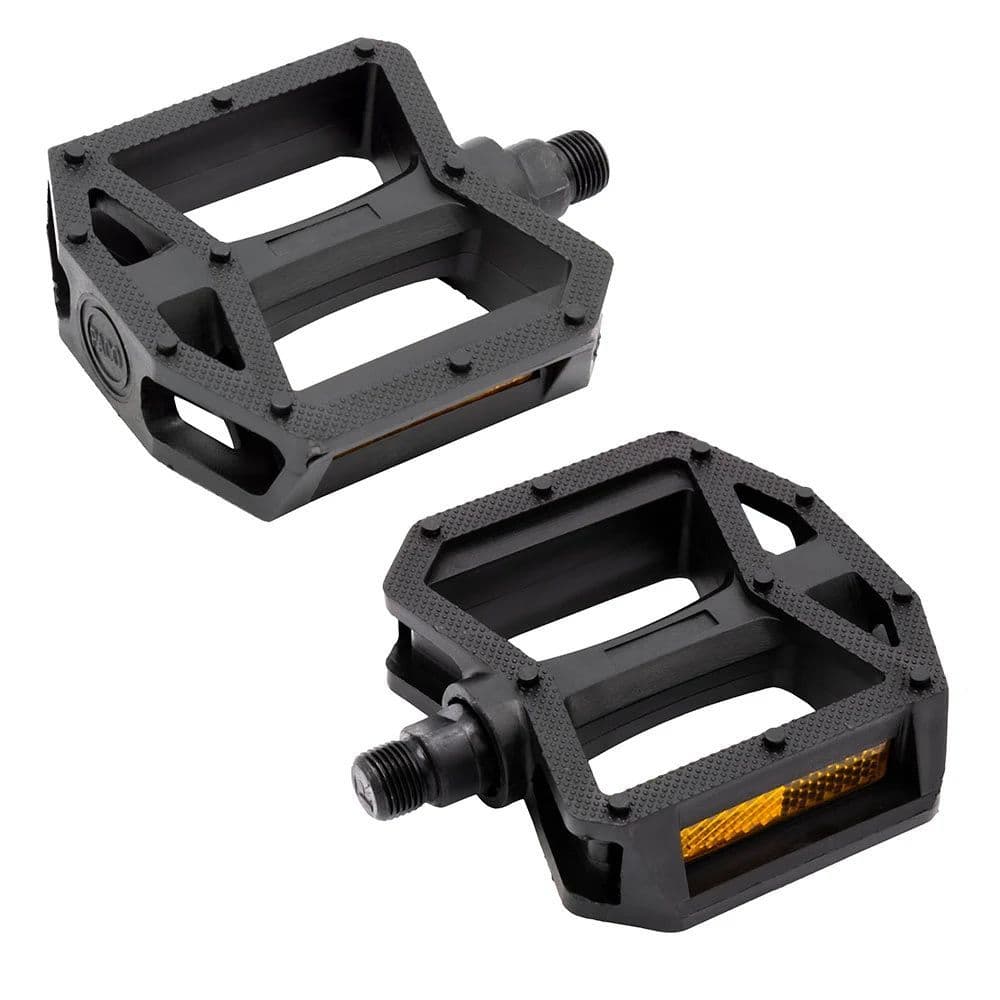 Pedal bicicleta bike 9/16 mtb nylon preto com refletor Paco