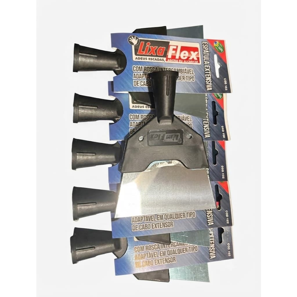 5 Espatulas aço inox Adaptavel em cabo extensor