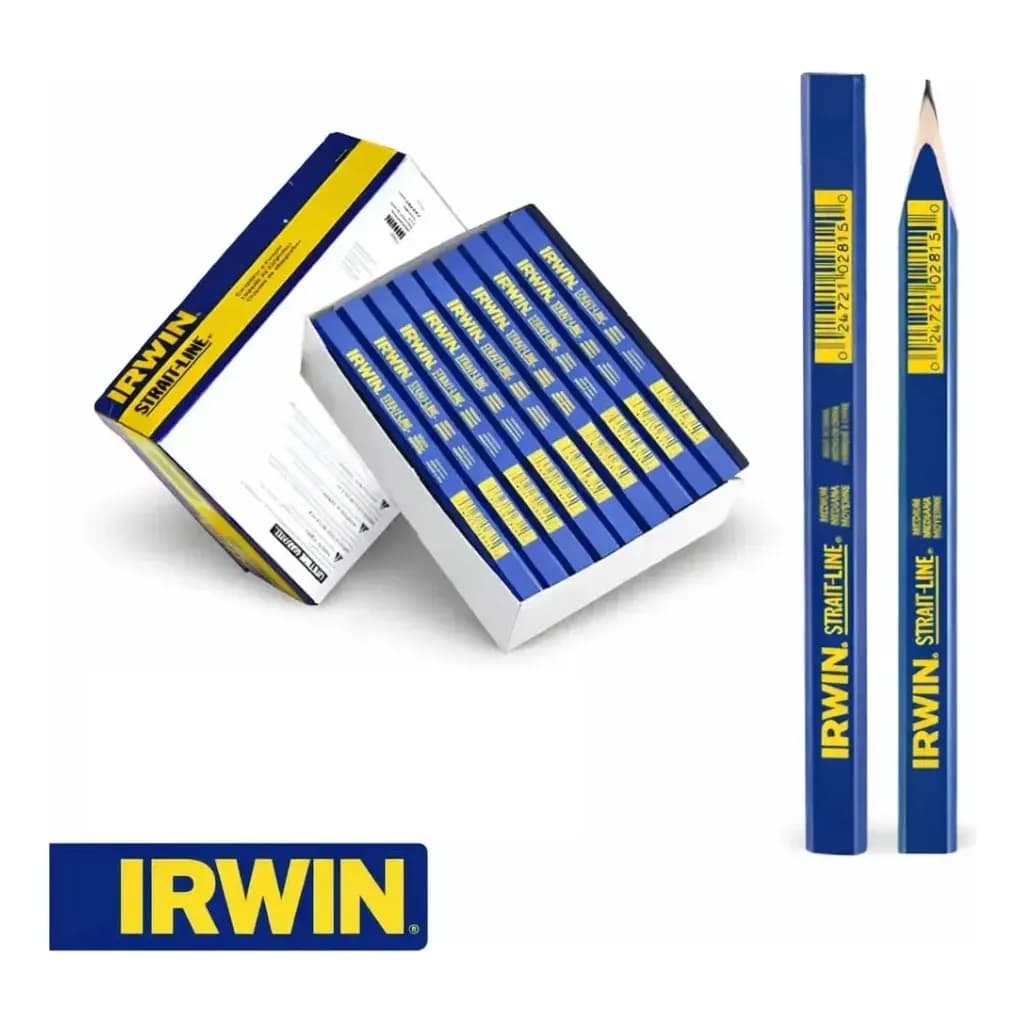 10 Lapis Carpinteiro e Marceneiro Azul Irwin
