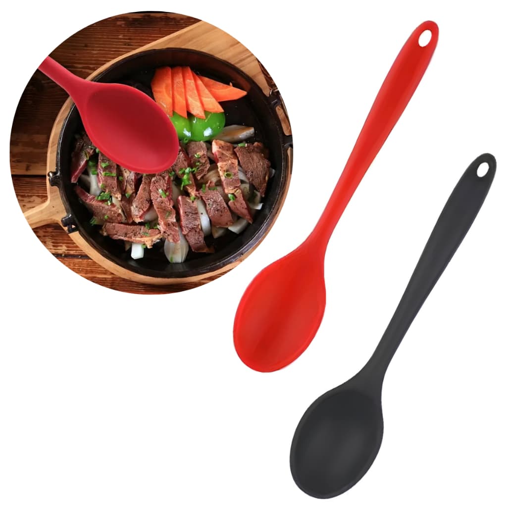 Colher de Silicone Cozinha Servir Alimentos Resistente Multiuso