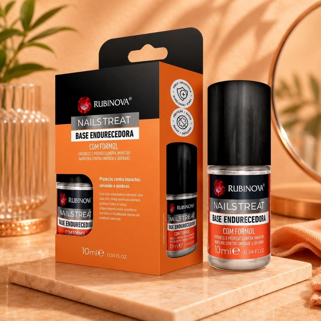 Base Fortalecedora RubiNova 10ml | Unhas Mais Fortes