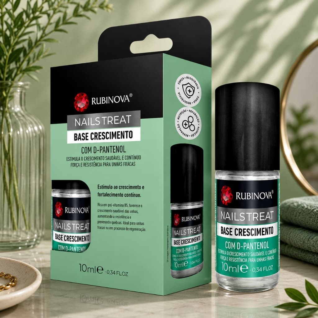 Base de Unha Crescimento com D-Pantenol RubiNova 10ml | Nails Treat