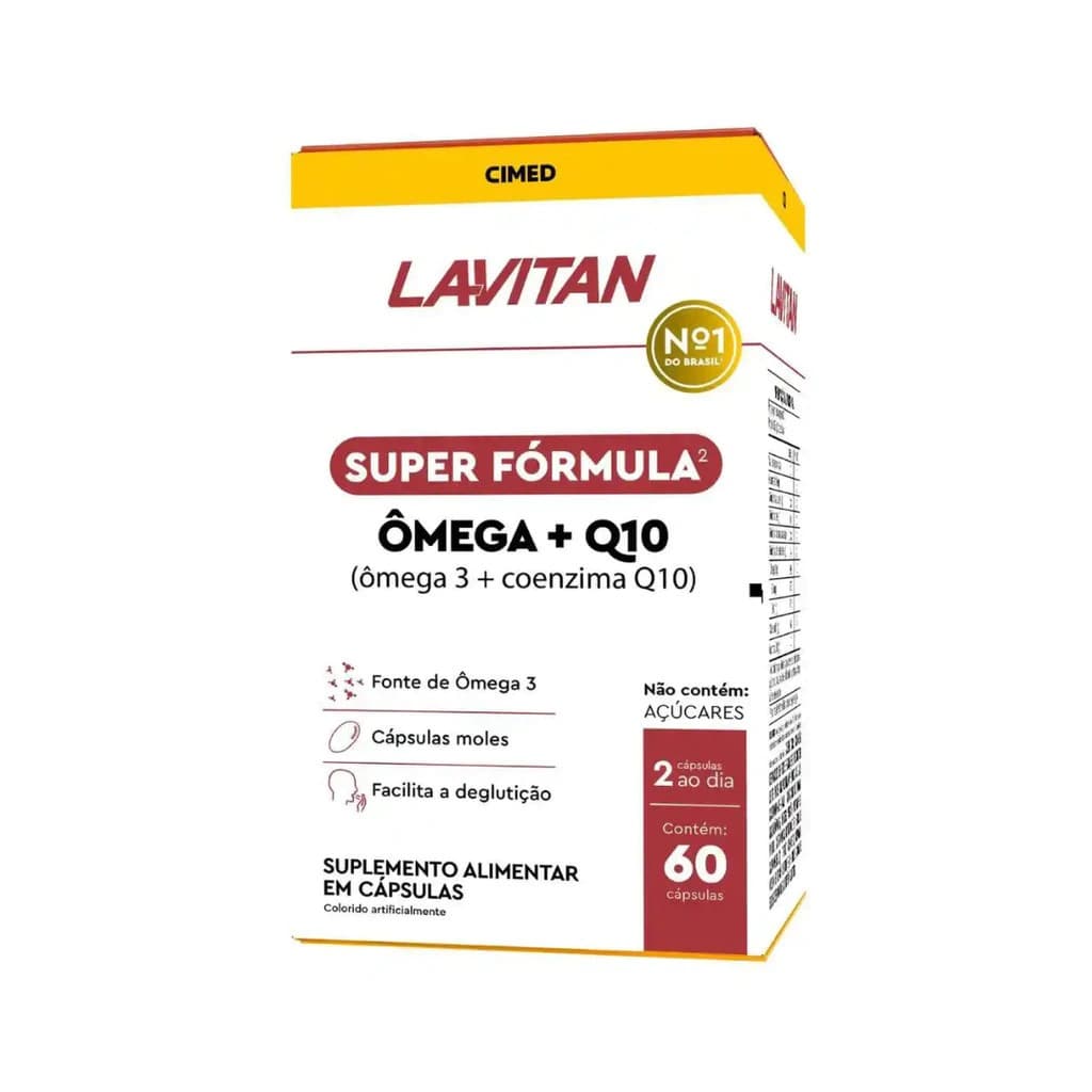 Lavitan Ômega 3 + Q10 Super Formula 60 Cápsulas Original