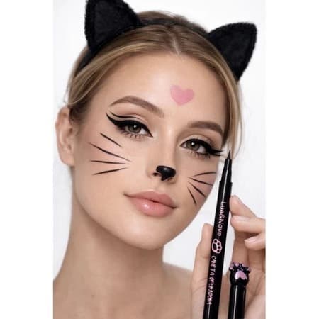 KIT COM 2 UNIDADES CANETA DELINEADORA GATINHO LUA & NEVE LANÇAMENTO