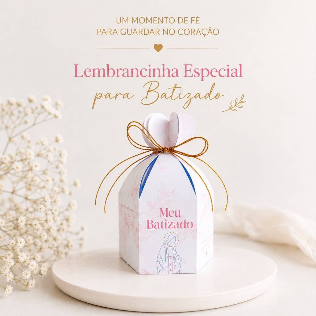 Kit com 10 Caixinhas para Festa e Lembrancinhas – Batizado