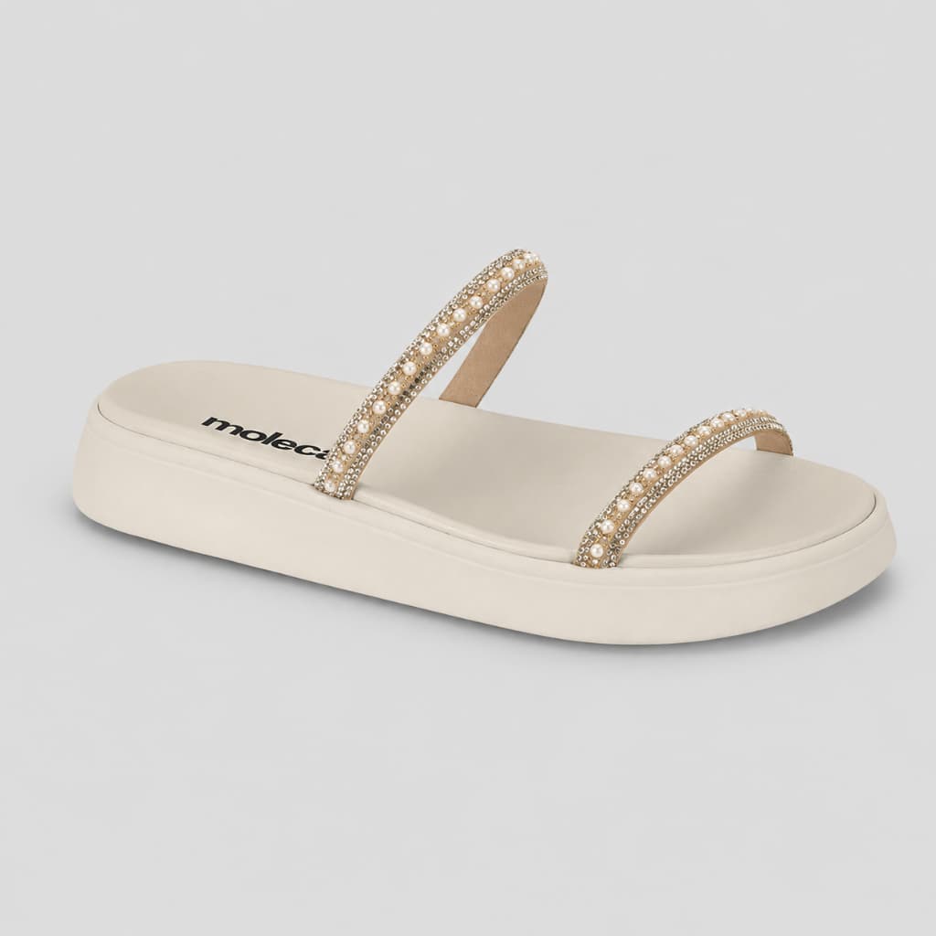 Papete Moleca Sandalia Feminina Brilho Strass 5469.118