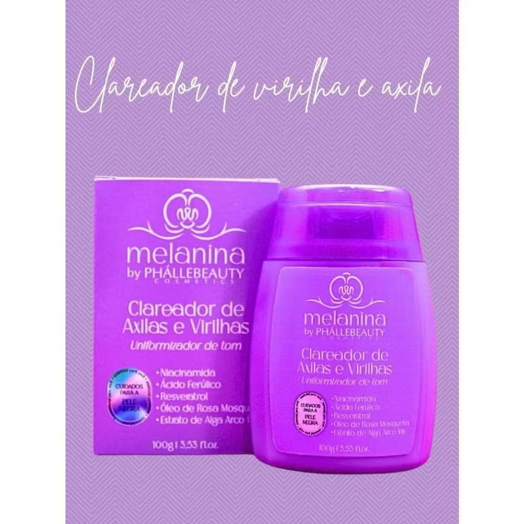 PhálleBeauty Melanina Clareador de Axilas e Virilhas - Clareia e Uniformiza a Pele 100g