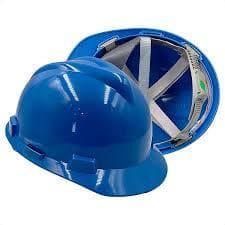 Capacete Msa (azul) V-gard Carneira Push Key C/jugular Obra Altura