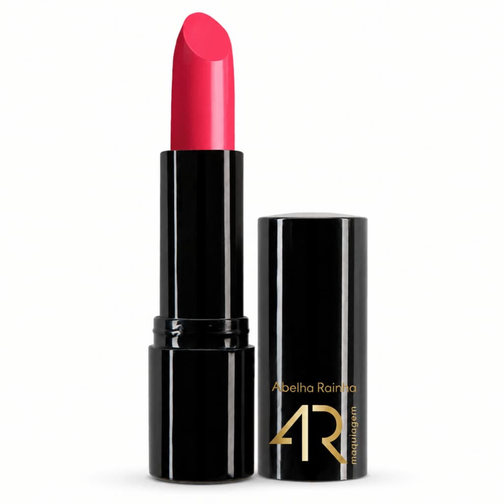 Batom 3 em 1 Lipchick Matte Coral Blush Sombra 4g Abelha Rainha