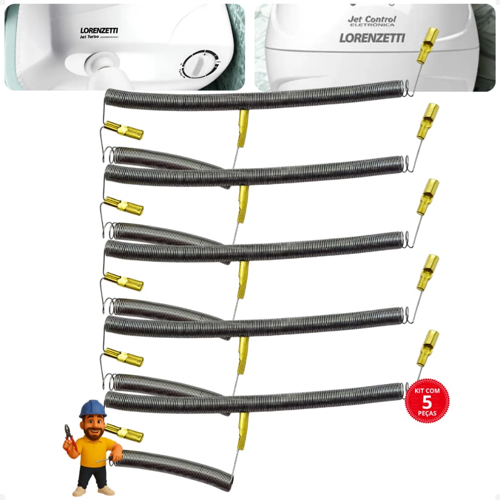 Kit 5 Resistência Jet Turbo Multitemperatura Jet Master Jet Control 4x4 Temperaturas 7800w 220v
