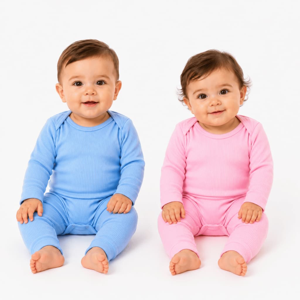 Conjunto Bebê Canelado 100% Algodão Saída Maternidade RN a 1 Ano Menino Menina
