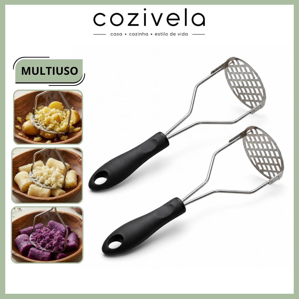 Amassador de Batata Aço Inox com Cabo Reforçado