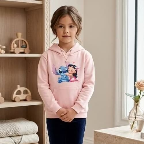 moletom infantil elegantes feminino  com desenho divertidos, blusa de frio Rosa,.blusa quentinha, blusa estitck Rosa.