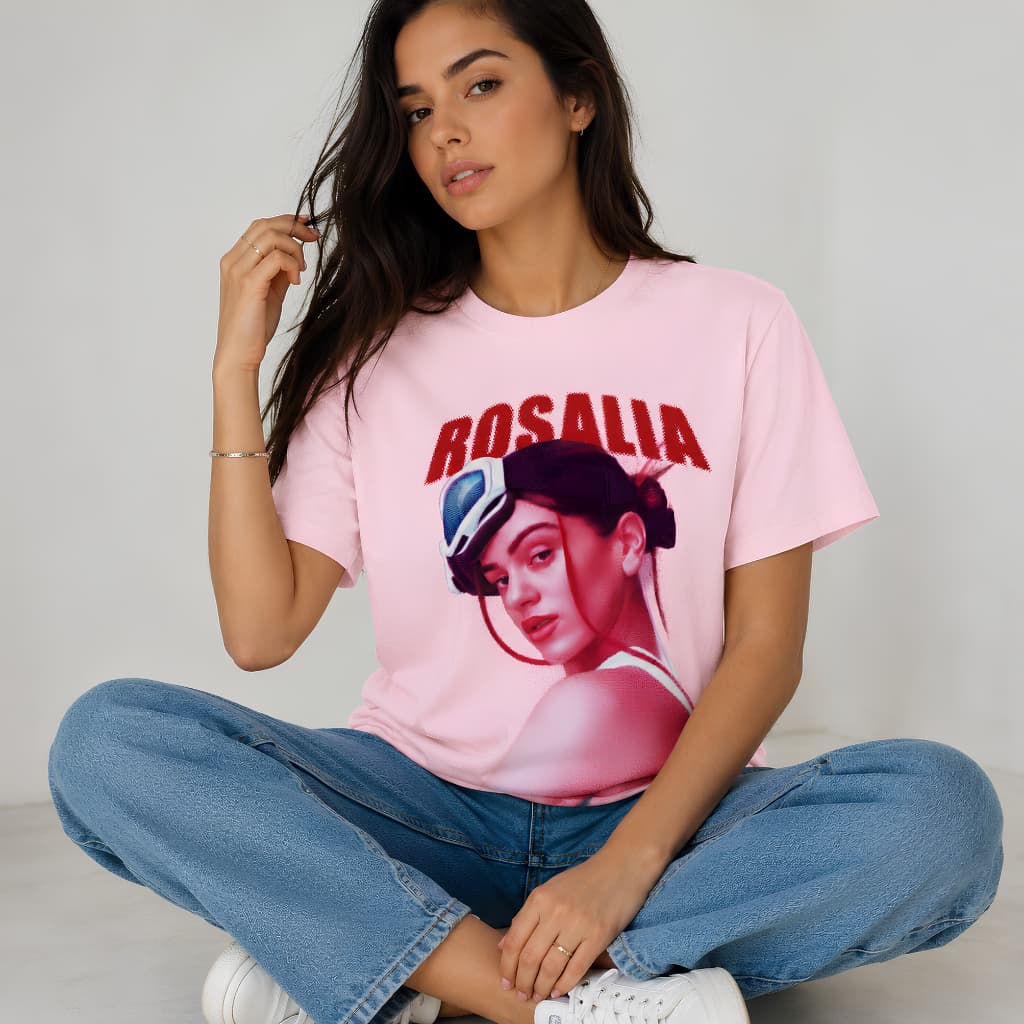 Camiseta Rosalía Feminina 100% Algodão Estampada Premium Streetwear