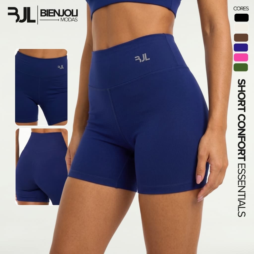 Short Fitness Feminino ZERO TRANSPARÊNCIA Academia Corrida Treino Musculação Crossfit Yoga Conforto