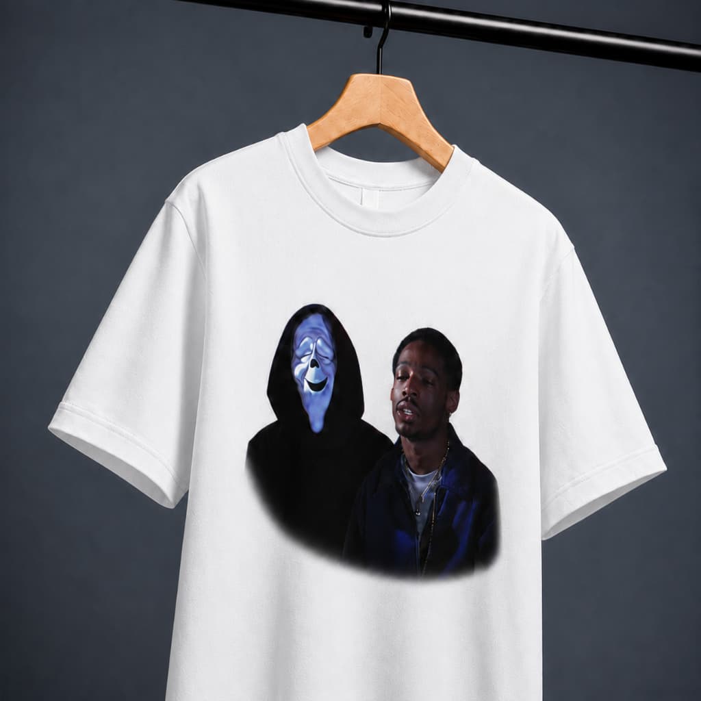 Camiseta Oversized Masculina Preta Estampa Frontal Streetwear Premium