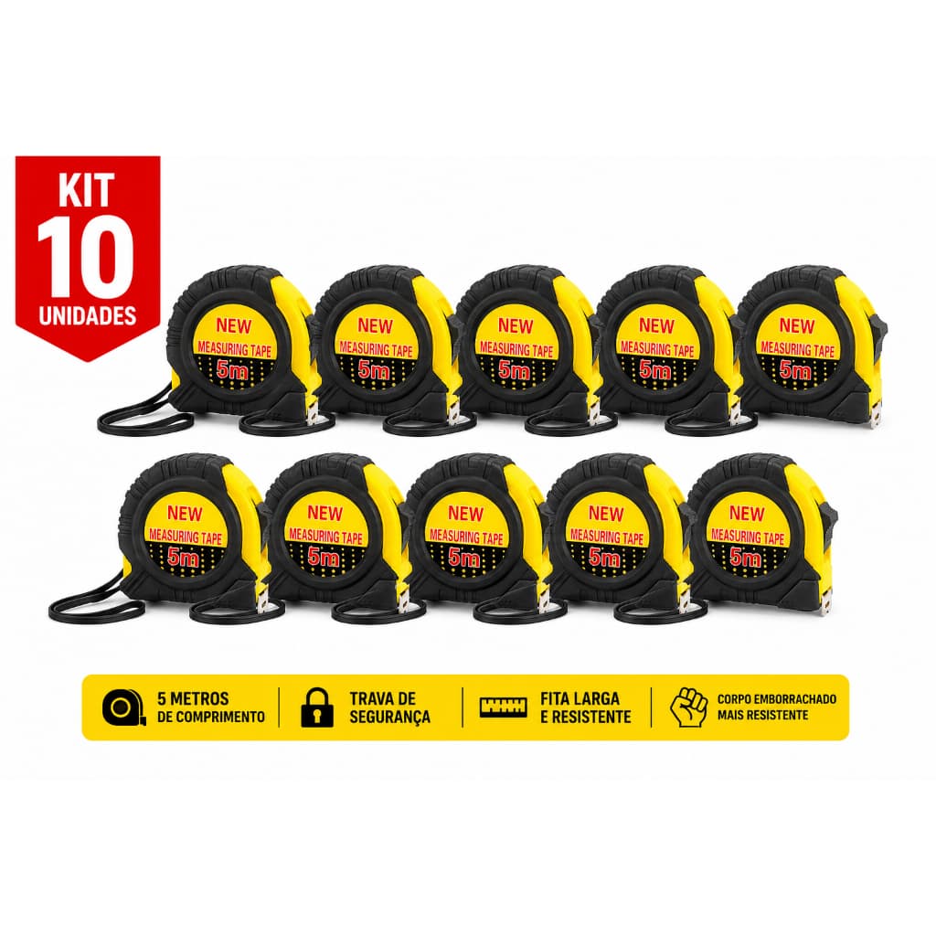 Kit 10 Trenas 5 Metros Profissional Alta Resistência