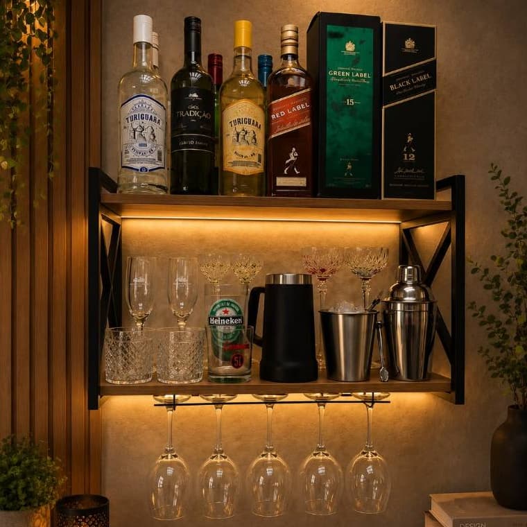 Adega Bar Parede Barzinho Decoração