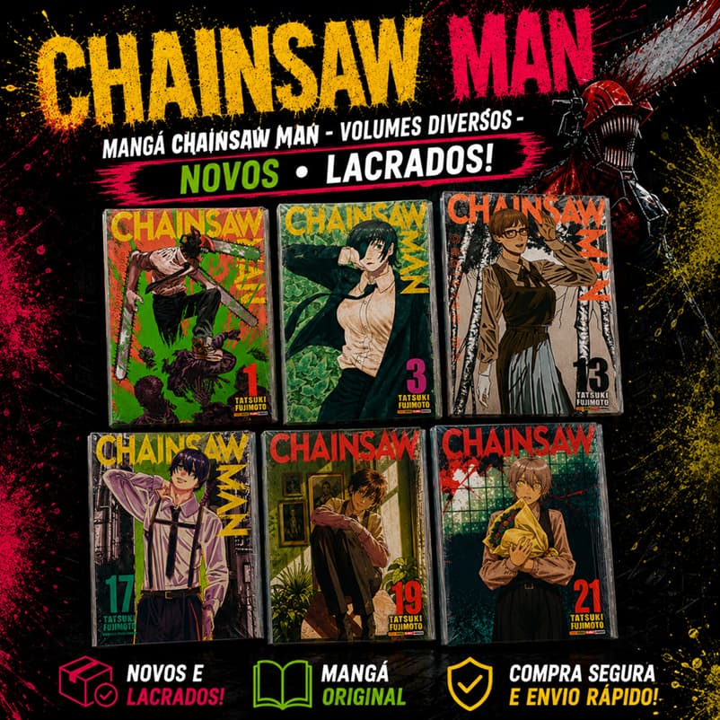 📚Mangá Chainsaw Man - Volumes diversos - NOVOS - LACRADOS!