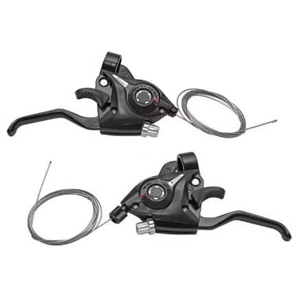 Alavanca Ez Fire Freio Disc V-brake Maçaneta Aluminio Trocador Marcha C/Cabo Bicicleta Bike 7v
