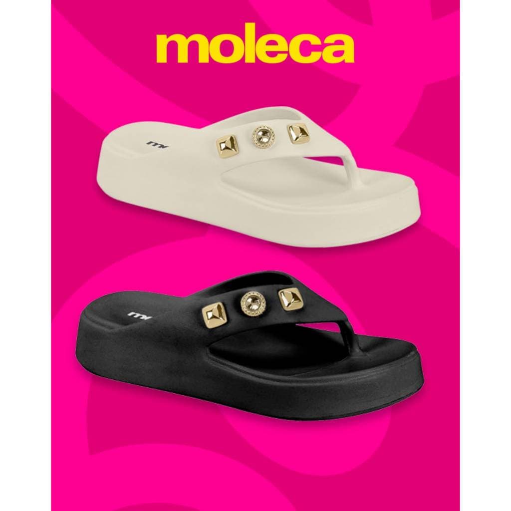Sandalia tamanco moleca em EVA flatform leve confortavel nuvem de dedo original com pins bottons taxas