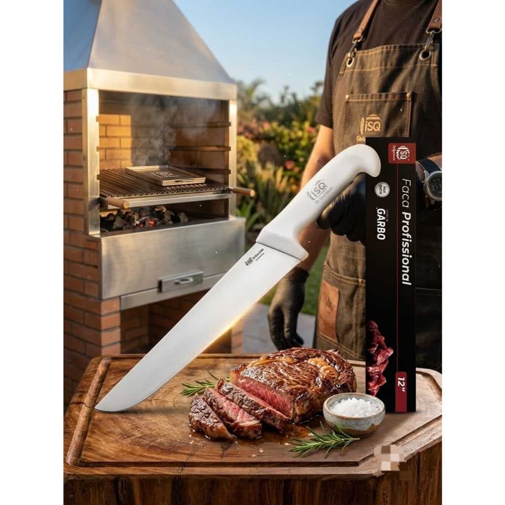 Faca Açougueiro 12 Pol Aço Inox  Profissional Para Carne