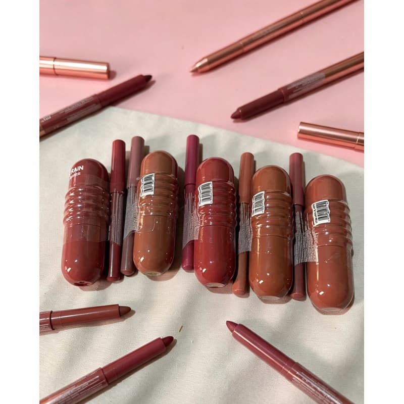 Kit Batom + Lápis Labial - Tons Terrosos e Rosados