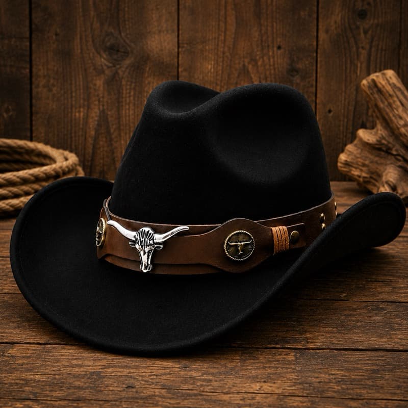 Chapéu Country Cowboy Premium Rodeio Chapéu Bone Sertanejo unissex Estilo Texas  Vaqueiro Feltro Masculino Feminino