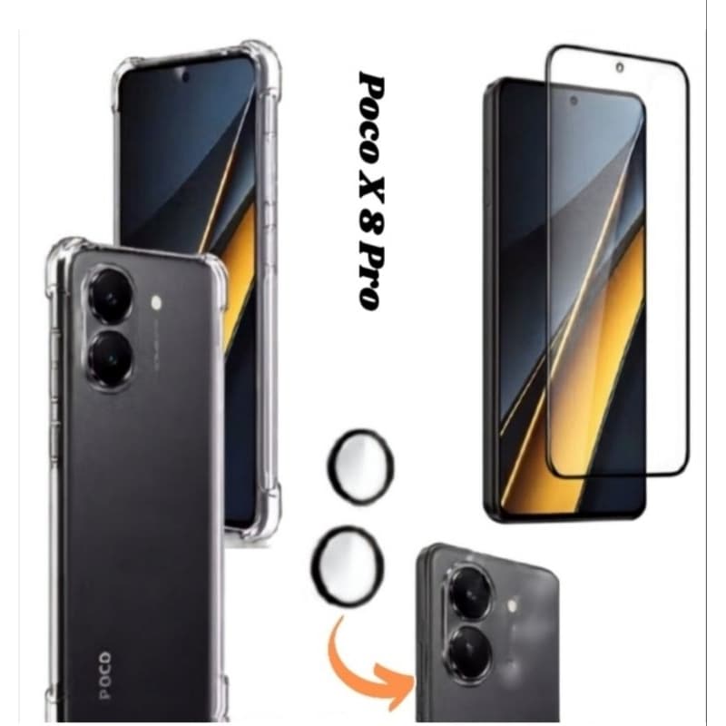 Película Cerâmica - Película da Câmera - Capinha Anti Shok para   XIAOMI X8 Pro 5g