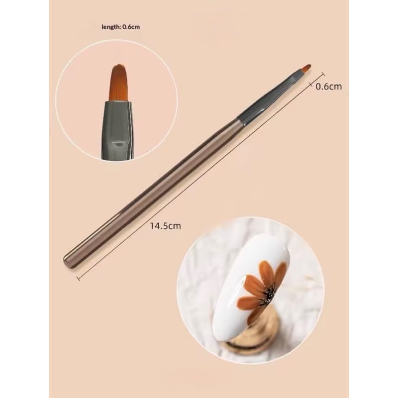 Pincel Profissional para Gel Molde F1 Nail Art Polygel Alongamento de Unhas