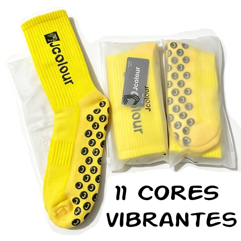 Kit 3 Pares Meias Esportivas de Futebol Anti-deslizante Meias Respiradoras de silicone