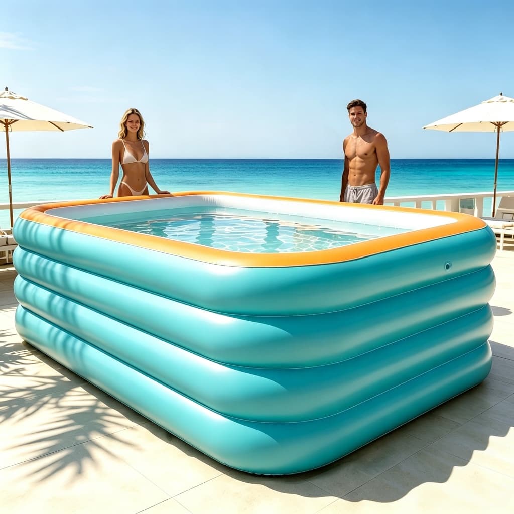 Piscina Inflável Familiar de PVC Portátil Grande Capacidade Diversão para Crianças Dentro e Fora de Casa
