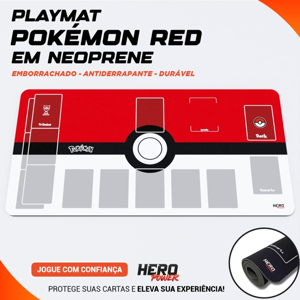 Playmat Pokémon Neoprene | Red Ball | TCG | Mousepad Grande