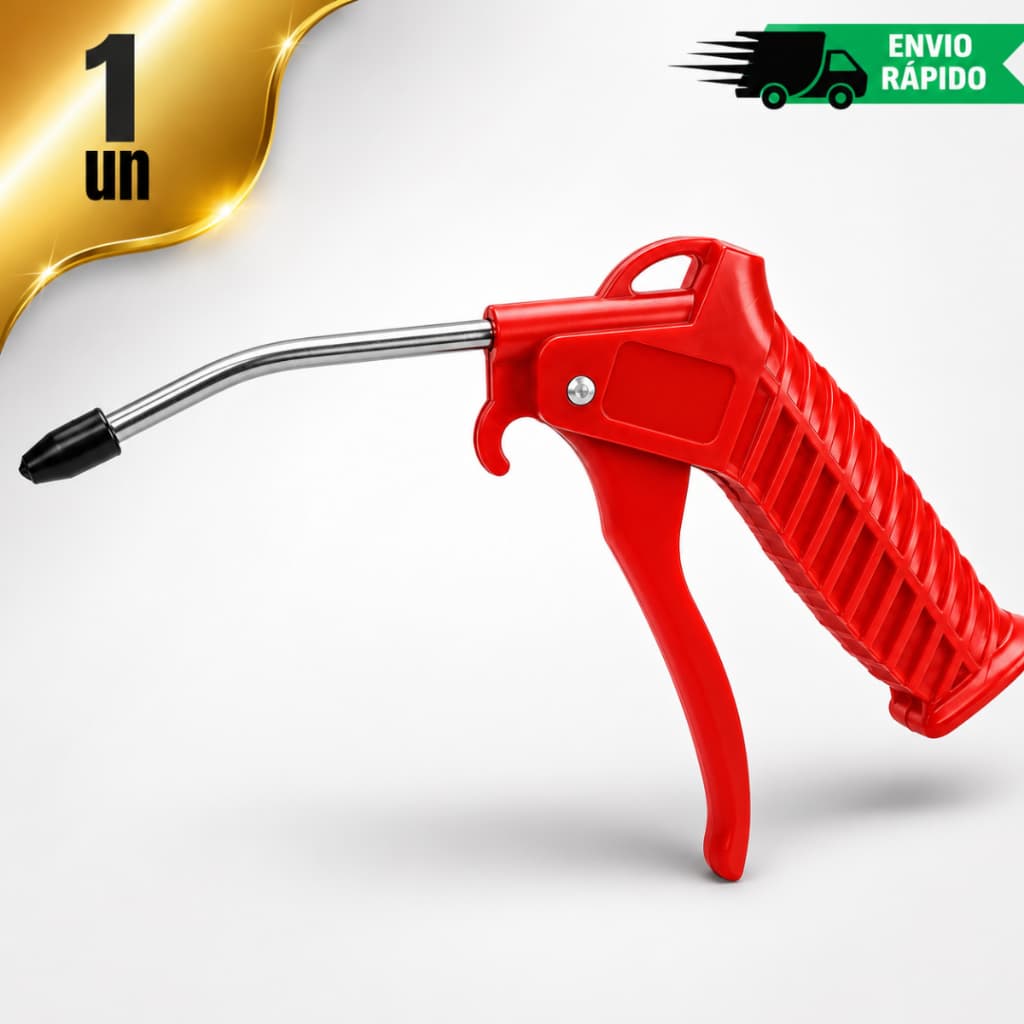 Pistola Bico Sopro de Ar Comprimido Rosca 1/4  Com Gatilho Uso Profissional