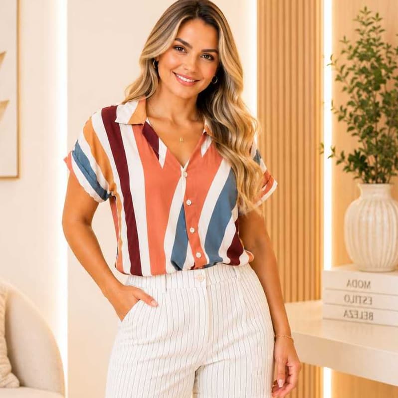 Camisa Feminina Manga Morcego Viscolinho -Tecido Macio e Estilo Casual