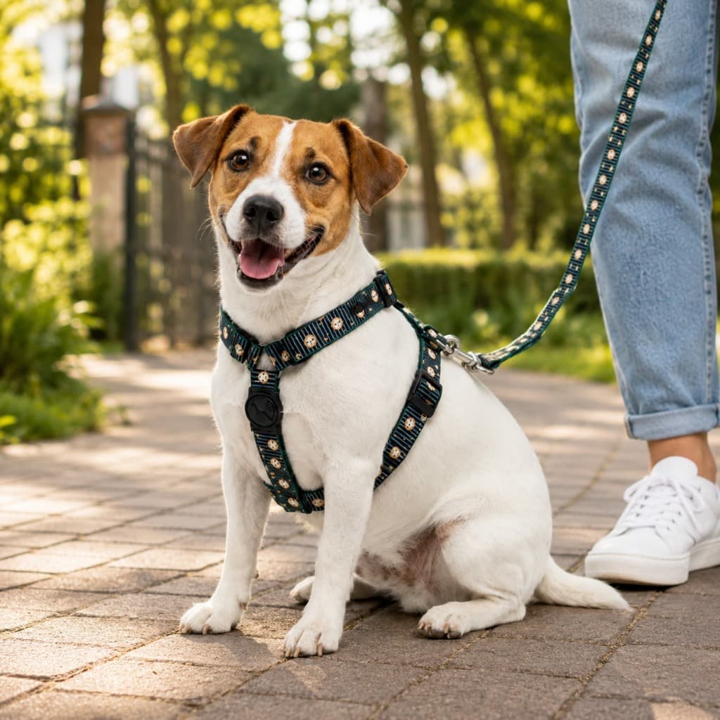 Coleira Peitoral para Cachorro com Guia Ajustável Colete Confortável para Cães e Gatos Pequenos e Médios