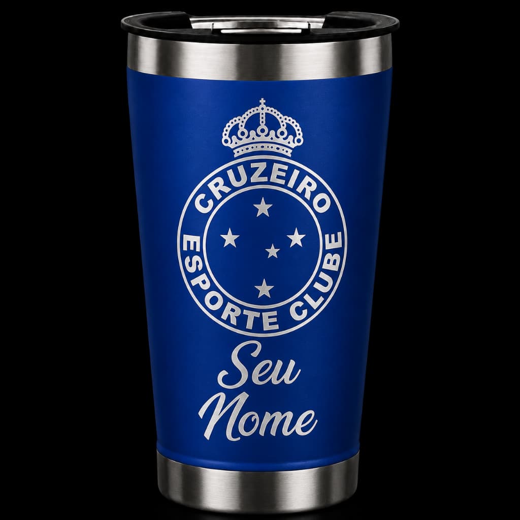 Copo Cruzeiro + seu nome personalizado a Laser!!